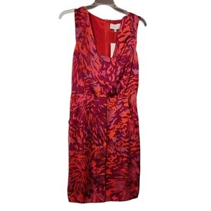Adam Lippes Vibrant Red and Purple Women's Sleeveless Dress - 6